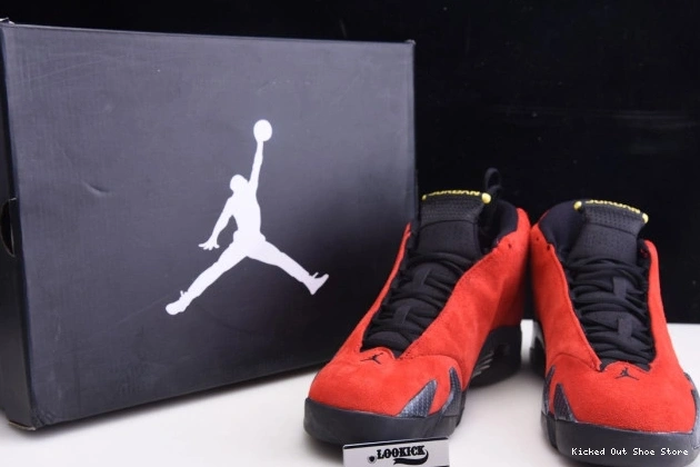 Kicked Out Shoe Store 654459-670 Red Jordan 14 Retro Air Challenge 0808